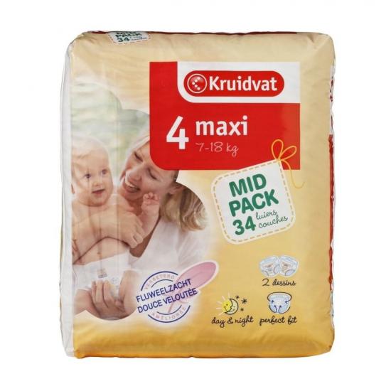 Kruidvat 4 Maxi Luiers Midpack Kruidvat 4 Maxi Luiers Midpack