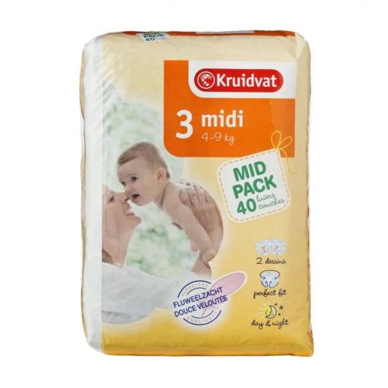 Kruidvat 3 Midi Luiers Midpack Kruidvat 3 Midi Luiers Midpack