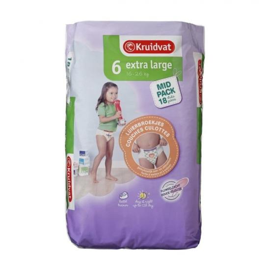 Kruidvat 6 Extra Large Luierbroekjes Midpack Kruidvat 6 Extra Large Luierbroekjes Midpack