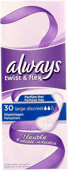 Always Twist & Flex Inlegkruisjes Large Always Twist & Flex Inlegkruisjes Large