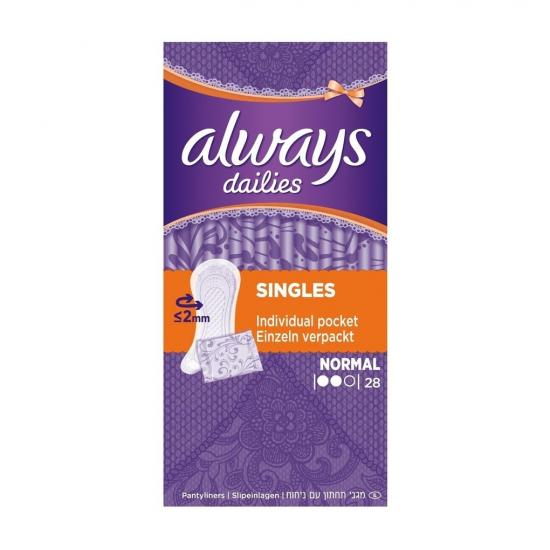 Always Dailies Singles Normal Inlegkruisjes