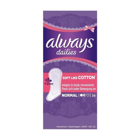 Always Dailies Soft Like Cotton Normal Inlegkruisjes