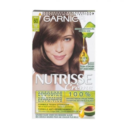 Garnier Nutrisse Crème 60 Natuurlijk Donkerblond Permanente Haarkleuring Garnier Nutrisse Crème 60 Natuurlijk Donkerblond Permanente Haarkleuring