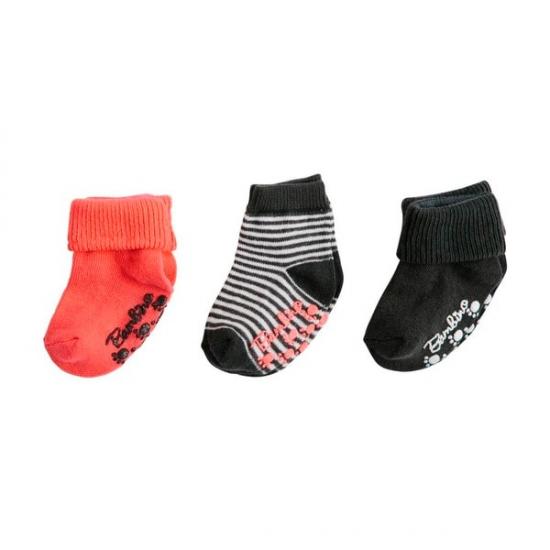 koraalkleur, antraciet, 6-12m, 3 paar koraalkleur, antraciet, 6-12m, 3 paar